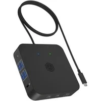 Abbildung von ICY BOX USB C Docking Station (12 in 1) für 3 Monitore (3x HDMI), 4K 60Hz, DisplayLink, 6X 3.2 HUB (bis zu 10 Gbit/s), 85W PD, Gigabit Ethernet, IB DK4090