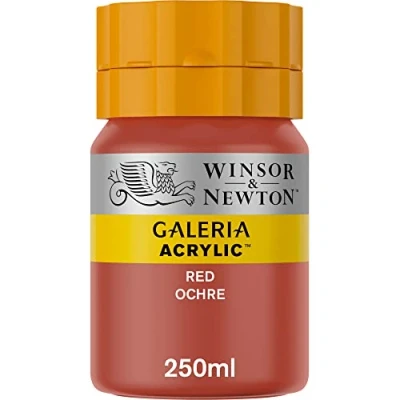 Abbildung von Winsor &amp; Newton 2137564 Galeria Acrylfarbe, hohe Pigmentierung, lichtecht, buttrige Konsistenz, 250 ml Tube Roter Ocker