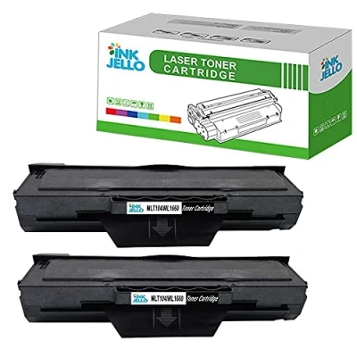Abbildung von InkJello kompatibe Toner Patrone Ersatz für Samsung ML 1660 1665 1670 1675 1860 1865 1865W SCX 3200 3205 3205W MLT D1042S (Schwarz 2 Pack)