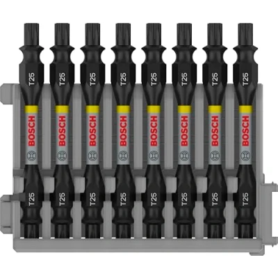Abbildung von Bosch 8x PRO Impact Schrauberbits mit Doppelklingen und Pick and Click Index (170 x 120 mm, Professional Zubehör Schraubendreher, Schraubendreher)