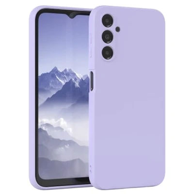 Abbildung von EAZY Case Silikonhülle für Samsung Galaxy A14 5G Hülle Silikon Lila weich stoßfeste Handyhülle Schutzhülle mit Kameraschutz Dünn Premium Schutz Cover TPU Phone Bumper Lavendel Violett