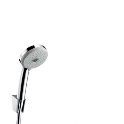 Abbildung von hansgrohe Duschbrause &quot;Croma 100&quot;, (Brauseschlauch, Handbrause, Brausehalter), Multi mit Duschschlauch 125cm, chrom