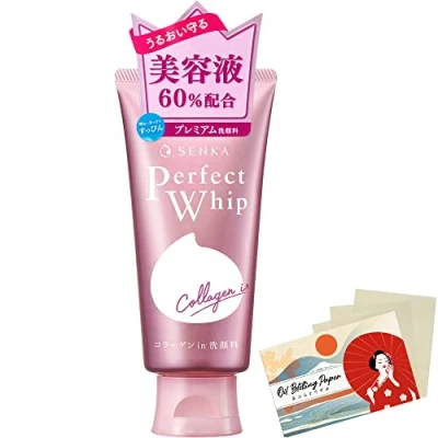 Abbildung von Senka Perfect Whip Collagen in Facial Wash 120g Blotting Paper Set