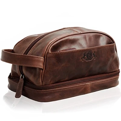 Abbildung von SID &amp; VAIN XL Kulturtasche ALEX Kosmetiktasche brauncognac, Herren, Größe: One Size, Braun cognac