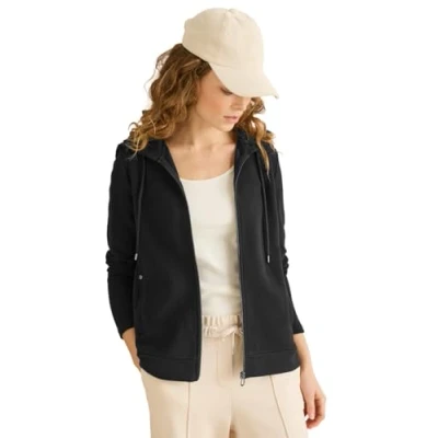 Abbildung von Cecil Sweatjacke, Damen, Größe: Medium, Schwarz