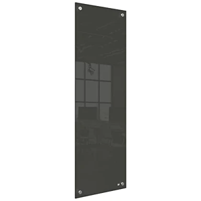 Abbildung von Nobo Kleine Glas Whiteboard Tafel, Trocken Abwischbare Oberfläche, Rahmenlos, Eck Wandmontage, Zuhause/Büro, 300 x 900 mm, Inklusive Markerstift, Schwarz, 1915610
