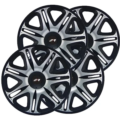 Abbildung von Simoni Racing Radzierblenden NASSB 16 Zoll Universal Auto Radkappen Schwarz und Grau