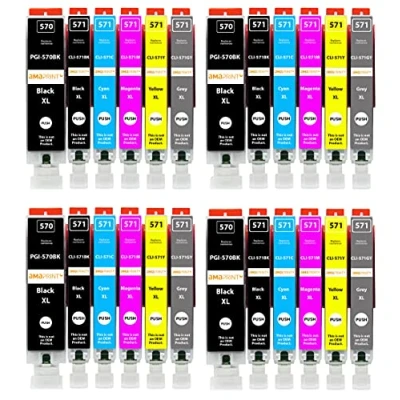 Abbildung von Amaprint 24 XL Patronen kompatibel mit Canon PGI 570 CLI 571 passend für MG7700 MG7750 MG7751 MG7752 MG7753 TS8000 TS8050 TS8051 TS8052 TS8053 TS9000 TS9050 TS9055