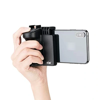 Abbildung von KIWIFOTOS Handy Hand Griff Halterung Smartphone Gimbal Stabilisator mit Drahtlose Fernauslöser Stativ Monopod Mount Adapter für iPhone Samsung Huawei Fotografieren