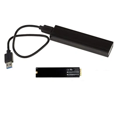 Abbildung von KALEA INFORMATIQUE Mac Air 2010 2011 SSD Gehäuse auf USB3 (USB 3.0 5G) für SSDs mit 6+12 Pins (MC505 MC506 MC965 MC968)