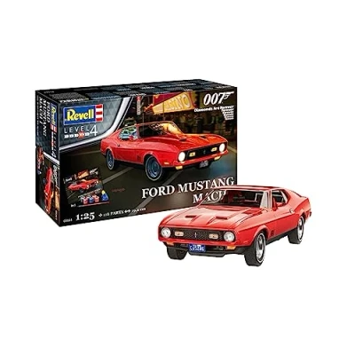 Abbildung von Revell Modellbausatz I Geschenkset James Bond Ford Mustang Detailreicher Bausatz 129 Teile Maßstab 1:25 für Kinder und Erwachsene ab 12 Jahren, Dunkelgrün