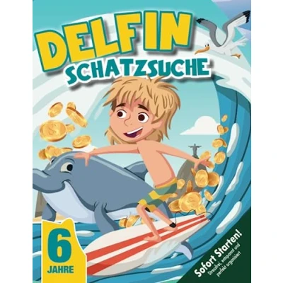 Abbildung von Delfin Ozean Schatzsuche Kindergeburtstag ab 6 Jahren: Taucht ein in eine kreative Meeres Schnitzeljagd mit lustigen Rätseln &amp; Spielen, Bewegungswürfel, Puzzle (Bravo Schatzsuche)
