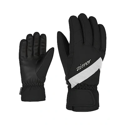 Abbildung von Ziener Damen KAITI Ski Handschuhe/Wintersport wasserdicht, atmungsaktiv, Black.White, 7.5