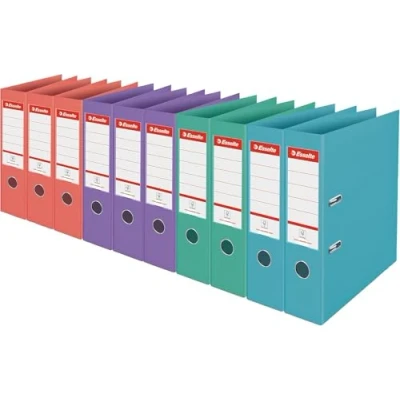 Abbildung von Esselte A4 Ordner PP, 500 Blatt Kapazität, 75 mm Rückenbreite, leichter und langlebiger für Zuhause/Büro, zur Schreibtischorganisation, Colour&#039;Breeze Serie, Mehrfarbig, 626214
