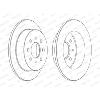 Abbildung von FERODO PREMIER Coat+ disc DDF1358C Bremsscheibe 239 10 4 voll beschichtet mit Schrauben HONDA: Jazz 2 Schrägheck, CIVIC 6 Hatchback, Fastback