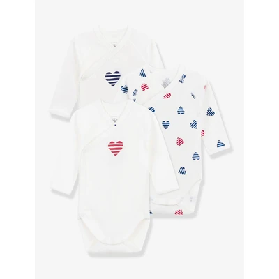 Abbildung von Petit Bateau Newborn BÉBÉ LOT Unisex 3 PACK Body für Kinder, Größe: 74, Marshmallow/multicolor