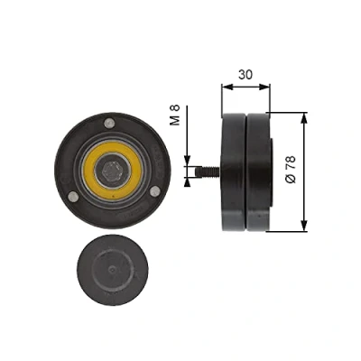 Abbildung von GATES FleetRunner Micro V Kit T36236 Umlenkrolle AUDI: A8 D3, VOLKSWAGEN: Phaeton