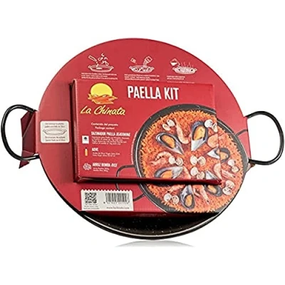 Abbildung von Paella Gourmet Set mit Pfanne.