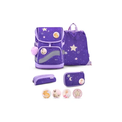 Abbildung von Belmil Smarty Plus Premium Schulranzen Set 5 teilig Dahlia