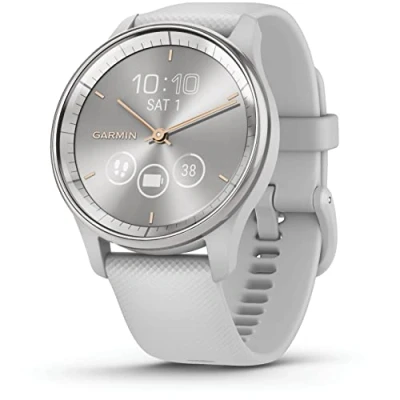 Abbildung von Garmin vívomove Trend Hybrid Smartwatch mit analogen Zeigern und Touchdisplay. Fitness /Gesundheitsfunktionen, Schlafanalyse, Pay (Generalüberholt)