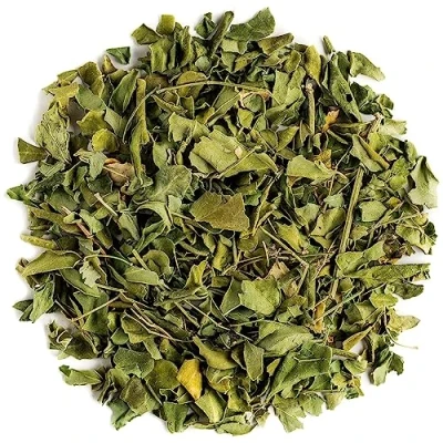 Abbildung von Moringa Oleifera Blatt Biologischem Anbau Bio Des Meerrettichbaums Organische Trommelstockbaum Morenga Tee Moringo Blätter Getrocknet Blaetter