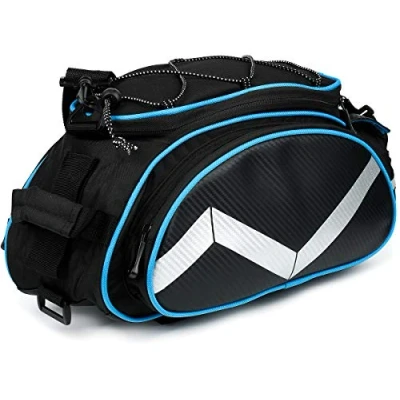 Abbildung von Bingo Shop Fahrradtasche für Gepäckträger Gepäckträgertasche Wasserdicht Multifunktionale Packtasche Fahrrad Sitz Outdoor Korb Schulter Handtasche 16L F90 N