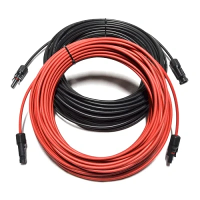 Abbildung von Solarkabel Verlängerungskabel Solarstecker schwarz rot 4 6mm² MC4 mit Solarmodule Solar Photovoltaik flexibel UV beständig (2X 30m 6mm²)