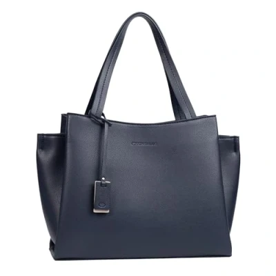Abbildung von TOM TAILOR Mareile Damen Shopper Umhängetasche Reißverschluss Mittelgroß Blau