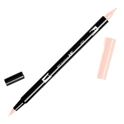 Abbildung von 6 x Tombow Dual Fasermaler ABT mit Rundspitze/Pinselspitze flesh