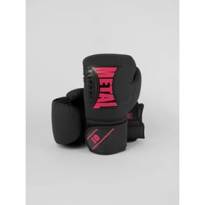 Abbildung von METAL Boxe Unisex Erwachsene Gants de Entraînement Starter Noir/Rose 14 oz Boxhandschuhe, Schwarz/Rosa
