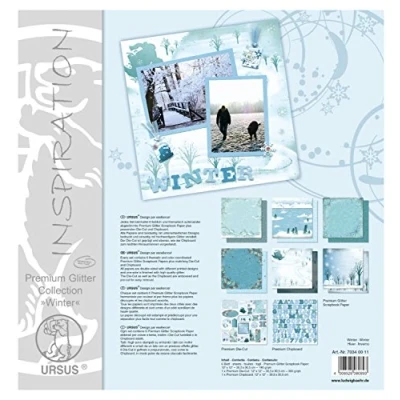 Abbildung von Ludwig Bähr Scrapbook Paper Premium Glitter 30,5x30,5cm Collection Win
