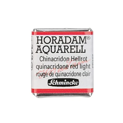 Abbildung von Schmincke HORADAM® AQUARELL feinste Künstler Aquarellfarben, 343 Chinacridon Hellrot, 14 044, 1/2 Näpfchen