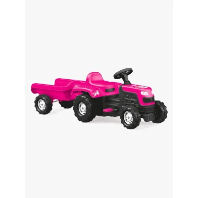 Abbildung von DOLU Trettraktor mit Anhänger, Rosa