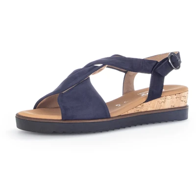 Abbildung von Gabor Riemensandalette, Damen, Größe: 35, Blau Schuhe