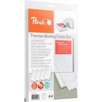 Abbildung von Peach PBT100 14 Combi Box für 20 Thermobindemappen, 15 60 Blatt, A4, weiß