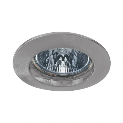 Abbildung von Paulmann 5796 Einbauleuchte Premium Line 230V Einbaustrahler Eisen gebürstet Einbaulampe max. 1x50W Einbaulicht Spot GU10 Deckeneinbaustrahler, Silber