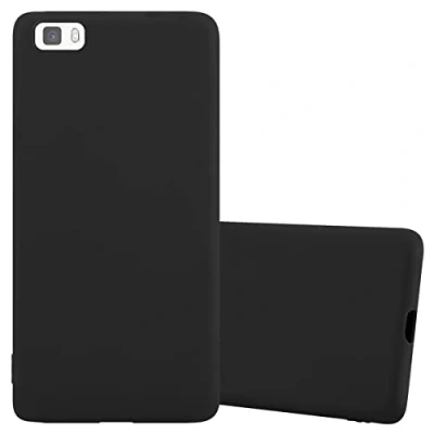 Abbildung von Cadorabo Hülle kompatibel mit Huawei P8 LITE 2015 Schutzhülle TPU Silikon Case Candy Design Slim Kratzfest Weiche Gummi Rundumschutz für in Schwarz
