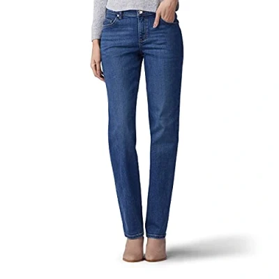Abbildung von Lee Damen Petite geradem Bein, entspannte Passform Jeans, EL Paso Blau, 36 Kurz