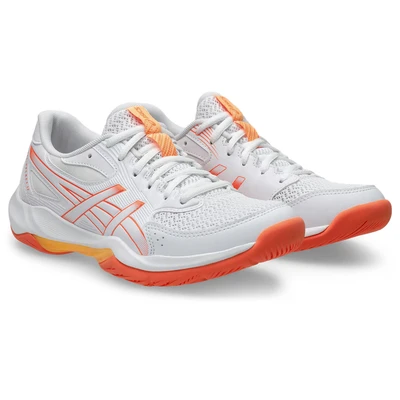 Abbildung von Asics GEL Rocket 12 Volleyballschuh, Damen, Größe: 40, White/vivid coral Schuhe