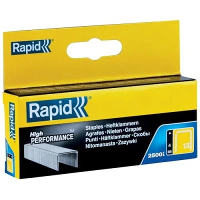 Abbildung von Rapid Tackerklammern Typ 13, 4mm Klammern, 2.500 Stück, Feindrahtklammern für Holz und Leinwand