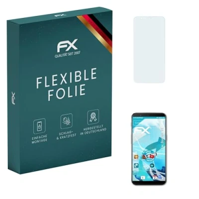 Abbildung von atFoliX Schutzfolie kompatibel mit OnePlus 5T Folie, ultraklare und flexible FX Displayschutzfolie (3X)