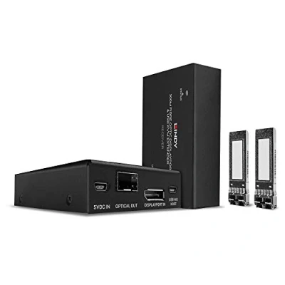 Abbildung von LINDY KVM DisplayPort 1.2 &amp; USB auf Glasfaser, 300 m