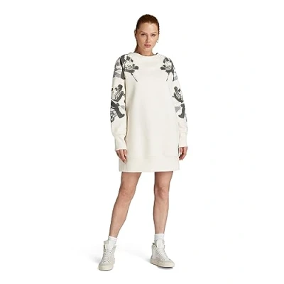 Abbildung von G STAR RAW Damen Loose graphic sweat dress r long sleeve, Beige (eggnog D24549 D425 G076), S