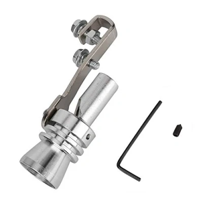 Abbildung von Auspuff Sound Booster Trompetentyp Universal Abgasrohr Druckentlastungs Abblaseventil Turbo Simulator Whistle Sound(L)