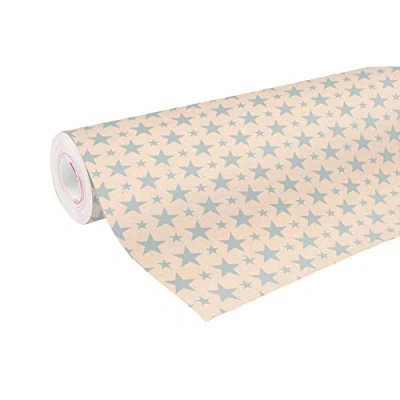 Abbildung von Clairefontaine 223801C Rolle Geschenkpapier mit Weihnachtsmotiven, 50 x 0,70m, 70g/qm, Recycling Kraftpapier, ideal für große Geschenke, 1 Stück, Silber