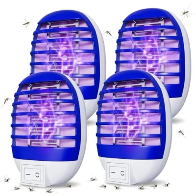 Abbildung von Steckdosen Insektenvernichter mit UV Licht, Mückenlampe, Elektrisch Insektenvernichter, Mückenstecker Moskitoschutz Fliegenfalle, Mückenfalle für Schlafzimmer, Indoor
