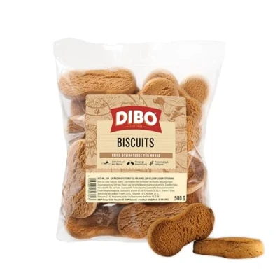 Abbildung von DIBO Biscuits, 500g Beutel, Backwaren als gesunde, natürliche Ernährung für Hunde von DIBO, Hundefutter, Barf, B.A.R.F., Leckerli, Hundekekse