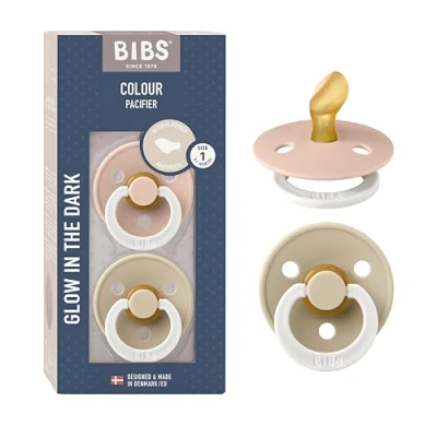 Abbildung von BIBS Colour Schnuller 2er Pack Latex Größe 1 Anatomisch, Blush Glow/Vanilla Glow