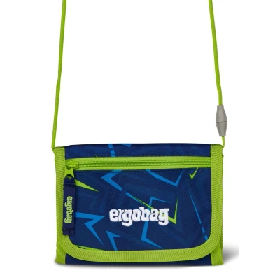 Abbildung von ergobag Brustbeutel Geldbeutel, Mini Portemonnaie mit Kleingeldfach, Sichtfenster für Mädchen und Jungen SpitzenreitBär Dunkelblau