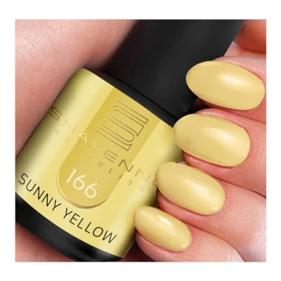 Abbildung von SHAYENNE MADE in GERMANY Shellac Gel Nagellack 15 ml für UV LED Lampe 166 Sunny Yellow Gelb Nail Polish for Lamp Nagel Lack Gellack Nagelgel